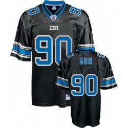 Cheap Ndamukong Suh Lions Jersey #90 Black From China