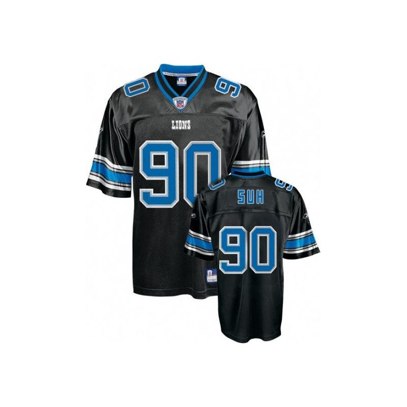 Cheap Ndamukong Suh Lions Jersey #90 Black From China