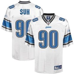 Cheap Ndamukong Suh Lions Jersey #90 White From China
