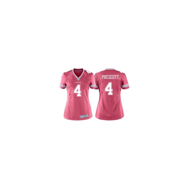 Cheap Women Dak Prescott Cowboys Pink Jersey From China #4 Cheap Women Dak Prescott Cowboys Pink Jersey From China #4