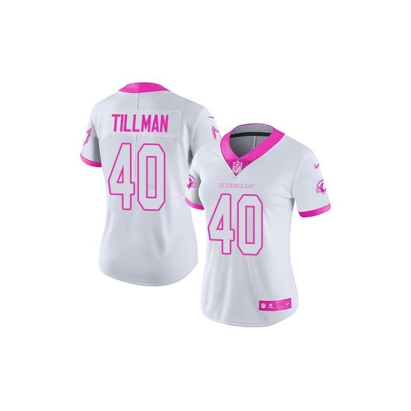 Cheap Pat Tillman Cardinals Women Jersey From China White&Pink Vapor Untouchable Limited #40