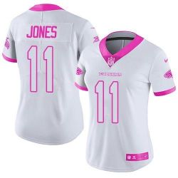 Cheap Julio Jones Falcons Women Jersey From China White&Pink Vapor Untouchable Limited #11