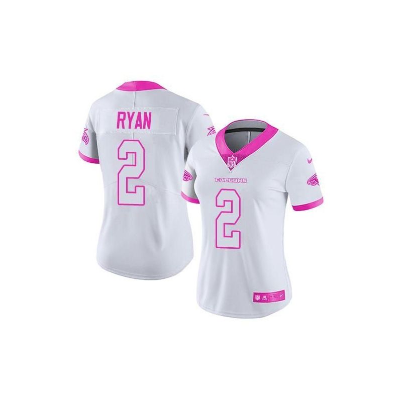 Cheap Matt Ryan Falcons Women Jersey From China White&Pink Vapor Untouchable Limited #2