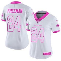 Cheap Devonta Freeman Falcons Women Jersey From China White&Pink Vapor Untouchable Limited #24