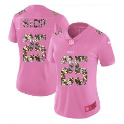 Cheap LeSean McCoy Bills Women Jersey From China Pink Camouflage Font with Love Heart #25