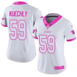 Cheap Luke Kuechly Panthers Women Jersey From China White&Pink Vapor Untouchable Limited #59
