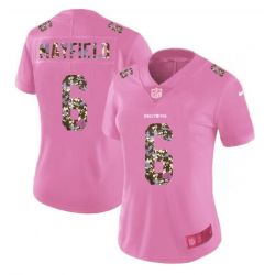 Cheap Baker Mayfield Browns Women Jersey From China Pink Camouflage Font with Love Heart #6