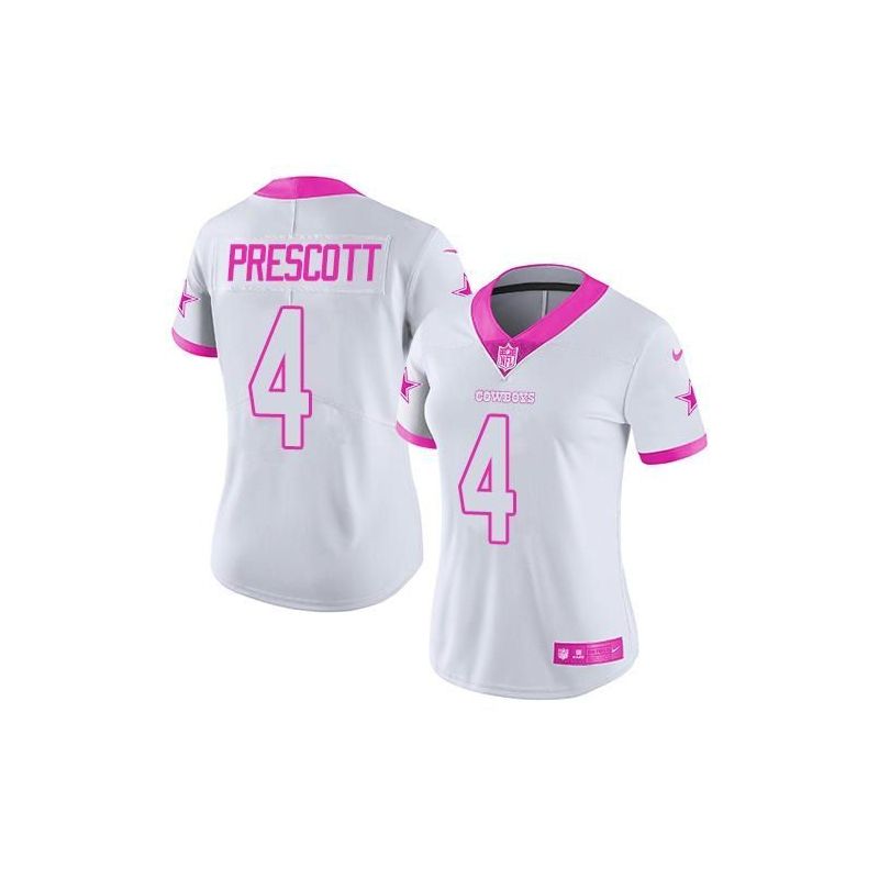 Cheap Dak Prescott Cowboys Women Jersey From China White&Pink Vapor Untouchable Limited #4 Cheap Dak Prescott Cowboys Women Jersey From China White&Pink Vapor Untouchable Limited #4