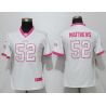 Cheap Clay Matthews Packers Women Jersey From China White&Pink Vapor Untouchable Limited #52