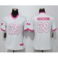 Cheap Eric Dickerson Rams Women Jersey From China White&Pink Vapor Untouchable Limited #29