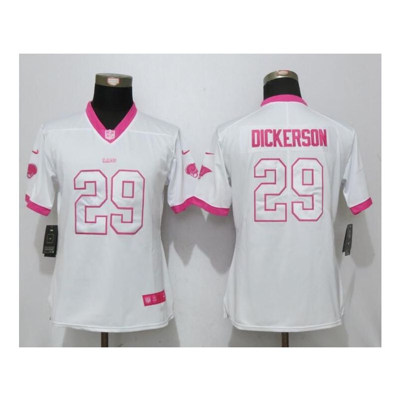 Cheap Eric Dickerson Rams Women Jersey From China White&Pink Vapor Untouchable Limited #29