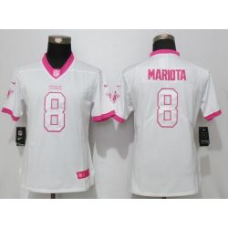 Cheap Marcus Mariota Titans Women Jersey From China White&Pink Vapor Untouchable Limited #8