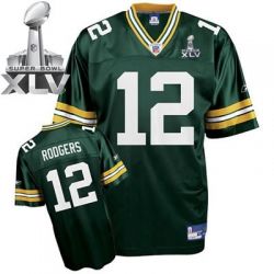 Cheap Aaron Rodgers Packers Jersey #12 Green 2011 Super Bowl XLV From China