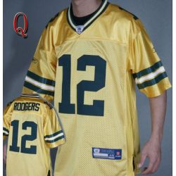 Cheap Aaron Rodgers Packers Jersey #12 Yellow From China