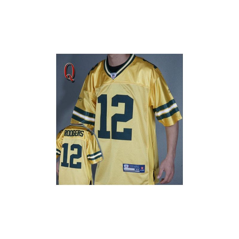 Cheap Aaron Rodgers Packers Jersey #12 Yellow From China