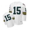 Cheap Bart Starr Packers Jersey #15 White Throwback From China