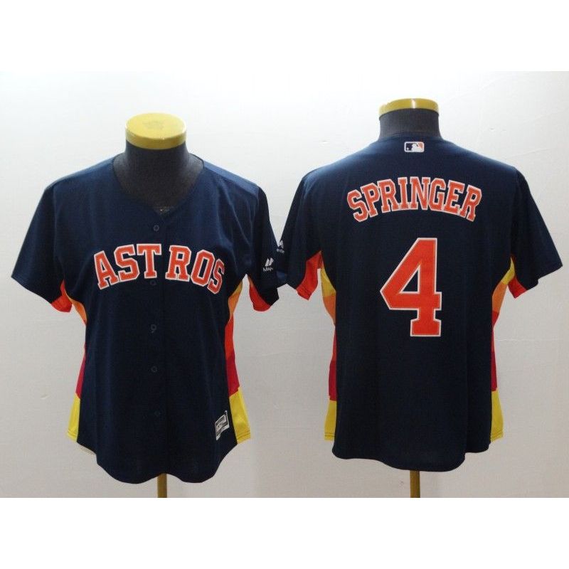 Cheap George Springer Astros Women Jersey From China #4