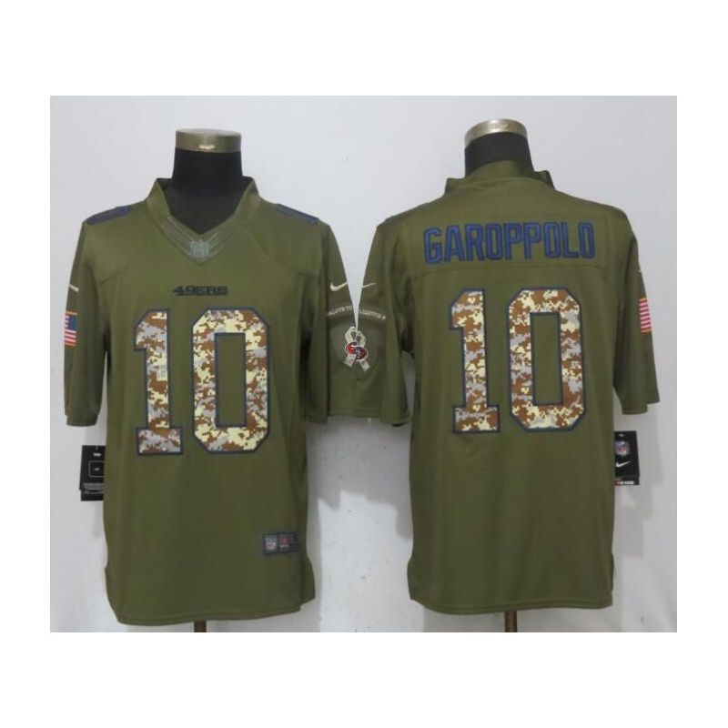 Cheap Jimmy Garoppolo 49ers Jersey From China Salute To Service #10