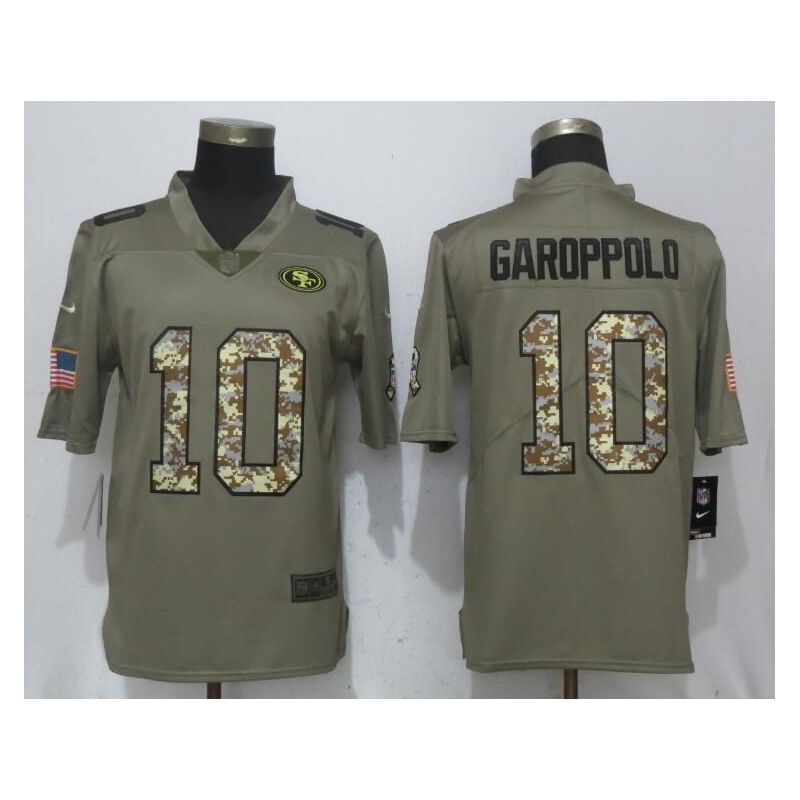 Cheap Jimmy Garoppolo 49ers Jersey From China Salute To Service #10