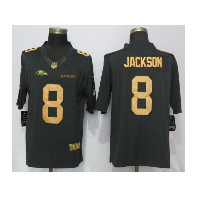 Cheap Lamar Jackson Ravens Jersey From China Salute To Service #8