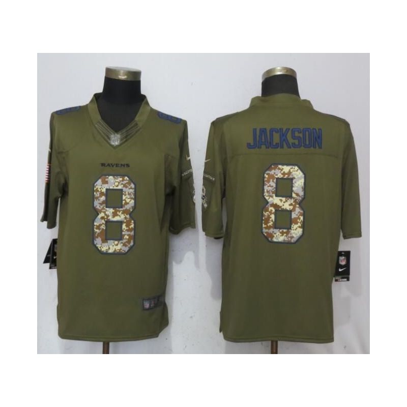 Cheap Lamar Jackson Ravens Jersey From China Salute To Service #8