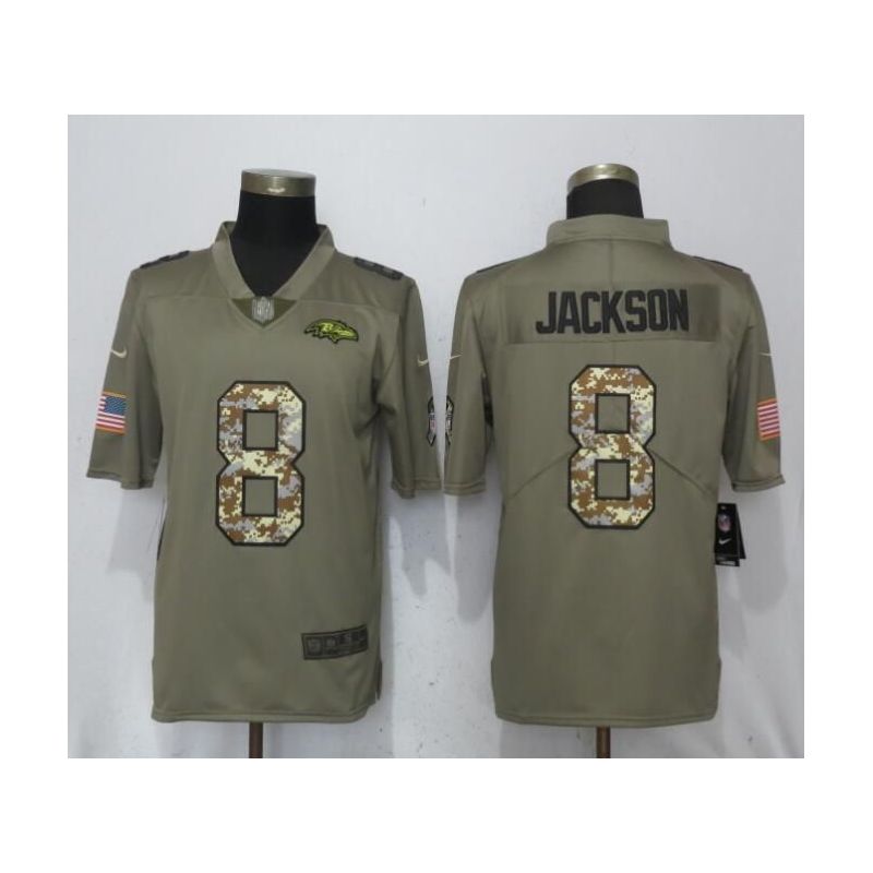 Cheap Lamar Jackson Ravens Jersey From China Salute To Service #8