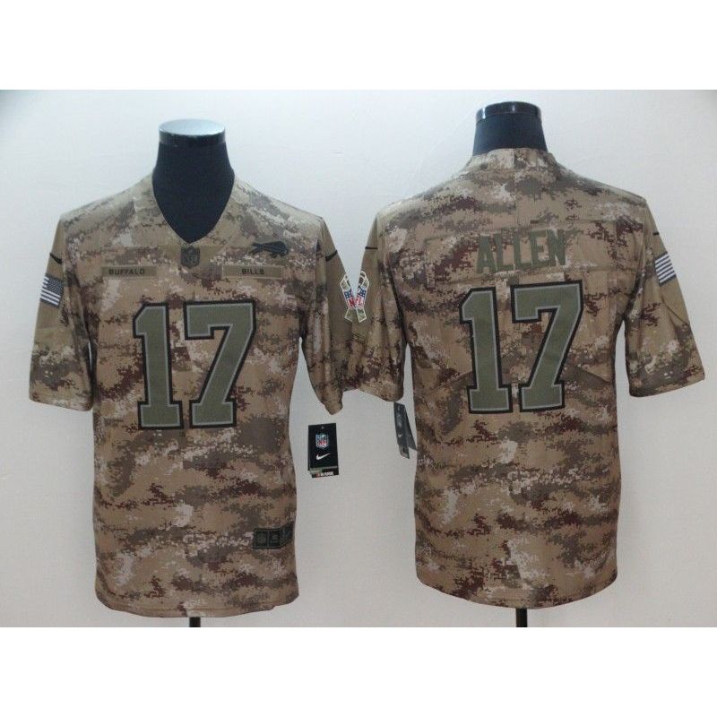 Cheap Josh Allen Bills Jersey From China Salute To Service #17