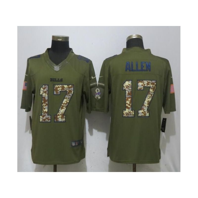 Cheap Josh Allen Bills Jersey From China Salute To Service #17