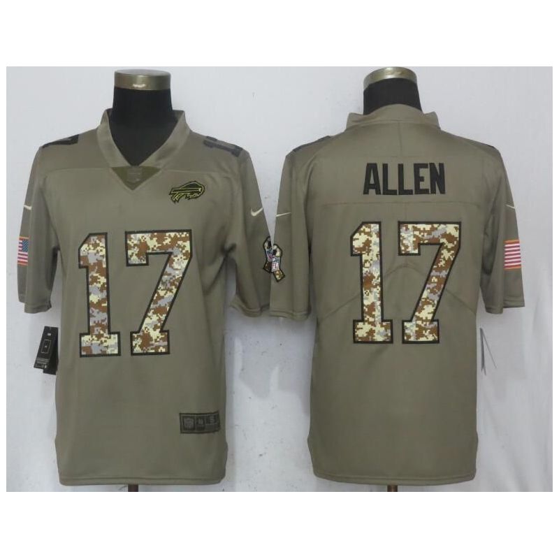 Cheap Josh Allen Bills Jersey From China Salute To Service #17