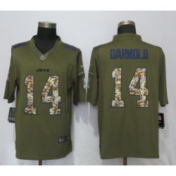 Cheap Sam Darnold Jets Jersey From China Salute To Service #14