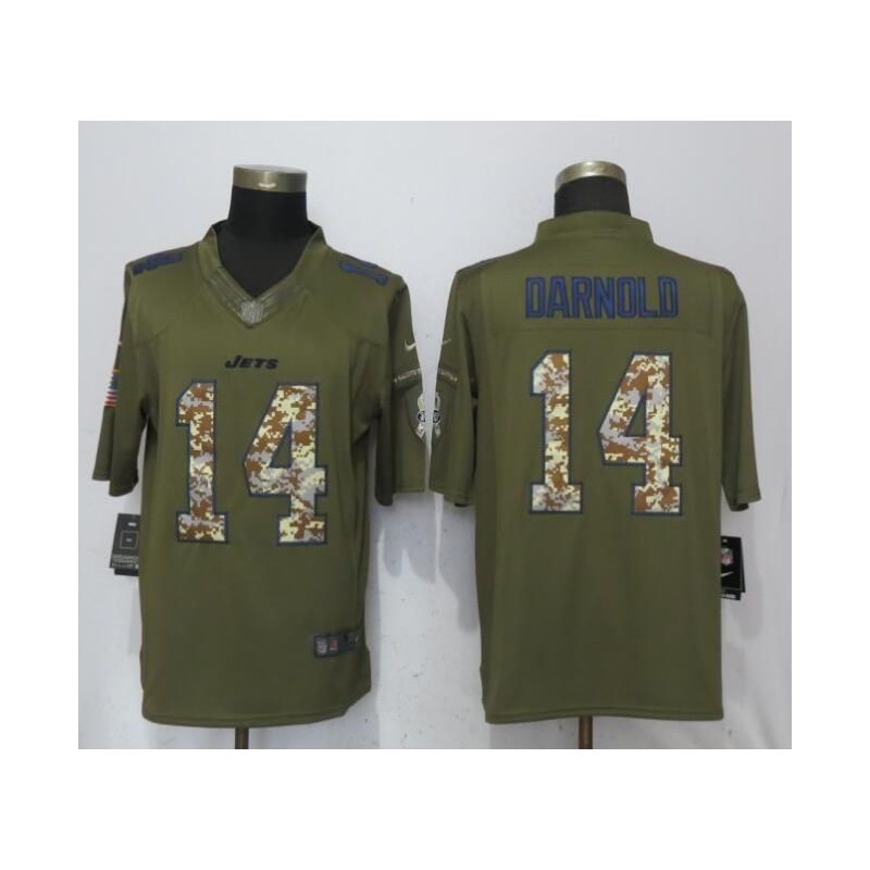 Cheap Sam Darnold Jets Jersey From China Salute To Service #14