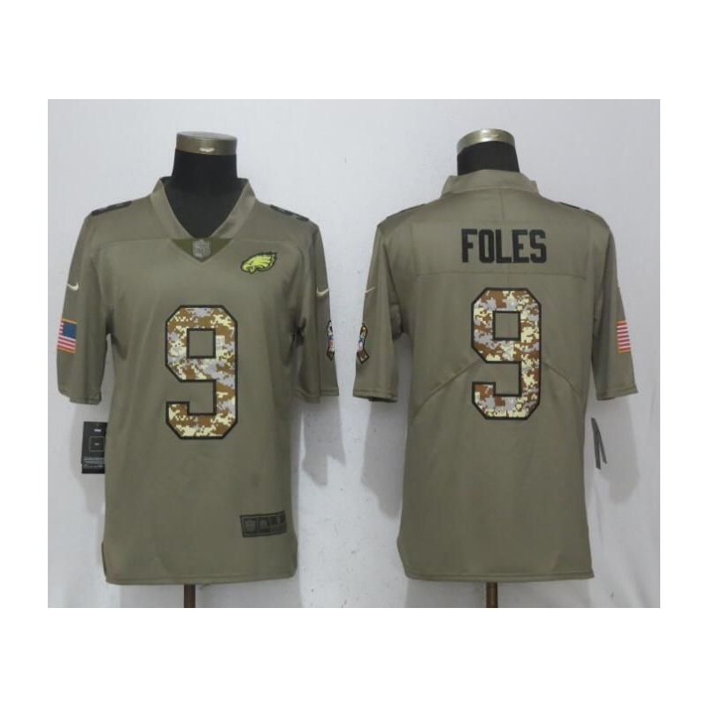 Cheap Nick Foles Eagles Jersey From China Salute To Service #9