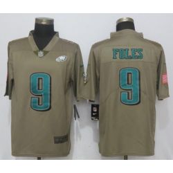 Cheap Nick Foles Eagles Jersey From China Salute To Service #9