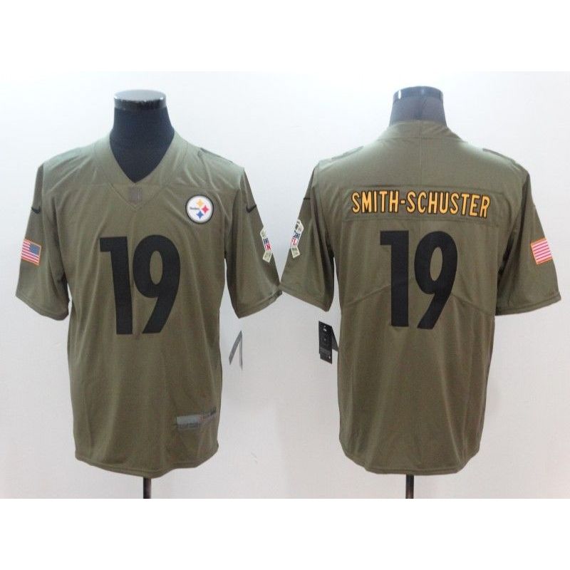 Cheap JuJu Smith-Schuster Steelers Jersey From China Salute To Service #19