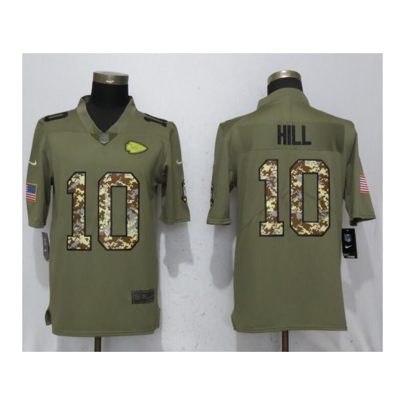 Cheap Tyreek Hill Chiefs Jersey From China Salute To Service #10