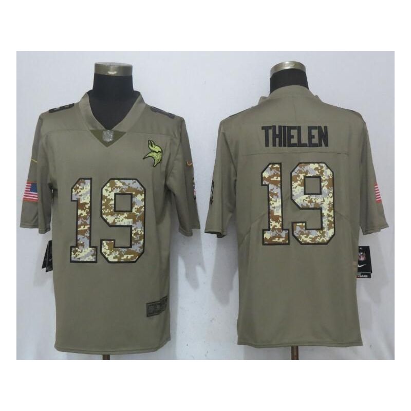 Cheap Adam Thielen Vikings Jersey From China Salute To Service #19