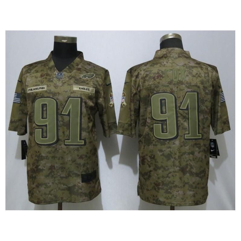 Cheap Fletcher Cox Eagles Jersey From China Salute To Service #91