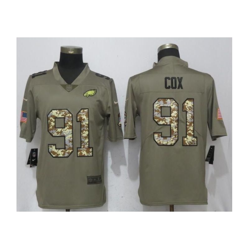 Cheap Fletcher Cox Eagles Jersey From China Salute To Service #91