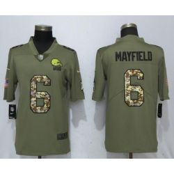 Cheap Baker Mayfield Browns Jersey From China Salute To Service #6