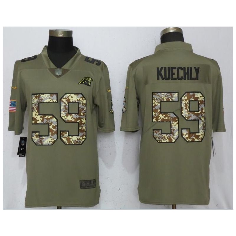 Cheap Luke Kuechly Panthers Jersey From China Salute To Service #59