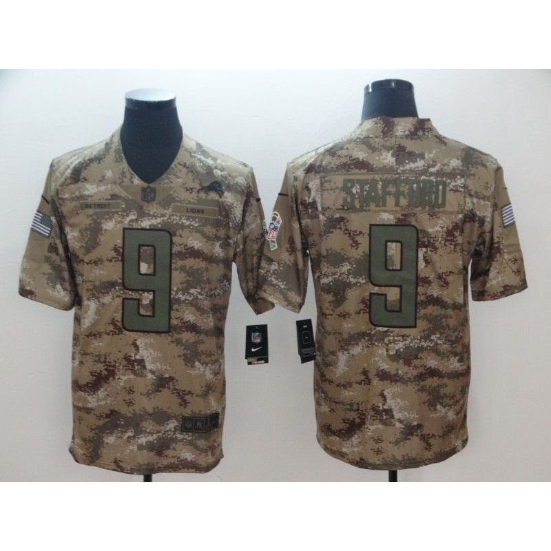 Cheap Matthew Stafford Lions Jersey From China Salute To Service #9