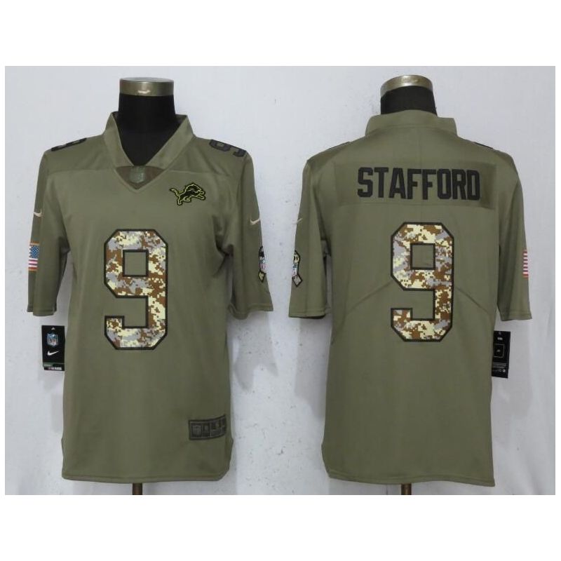 Cheap Matthew Stafford Lions Jersey From China Salute To Service #9