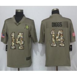 Cheap Stefon Diggs Vikings Jersey From China Salute To Service #14