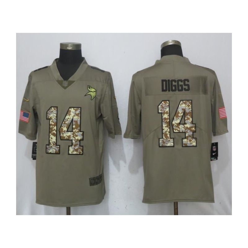 Cheap Stefon Diggs Vikings Jersey From China Salute To Service #14