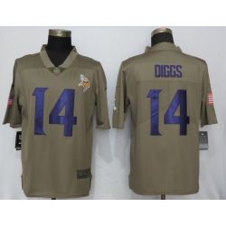 Cheap Stefon Diggs Vikings Jersey From China Salute To Service #14