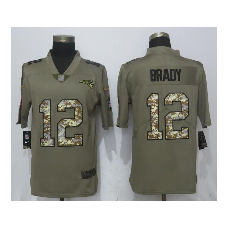 Cheap Tom Brady Patriots Jersey From China Salute To Service #12