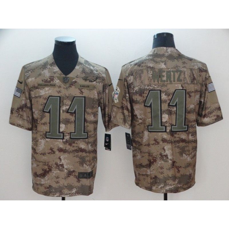 Cheap Carson Wentz Eagles Jersey From China Salute To Service #11