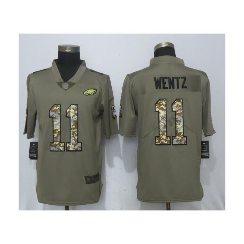 Cheap Carson Wentz Eagles Jersey From China Salute To Service #11