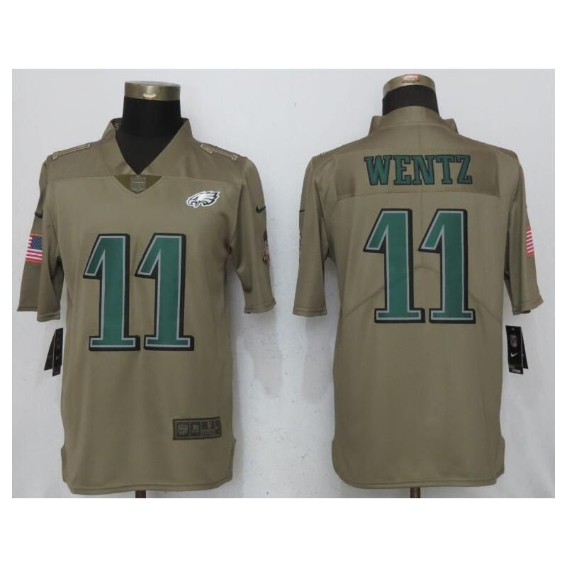 Cheap Carson Wentz Eagles Jersey From China Salute To Service #11