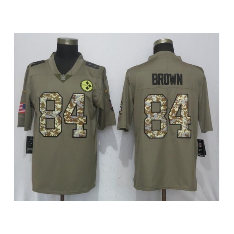 Cheap Antonio Brown Steelers Jersey From China Salute To Service #84